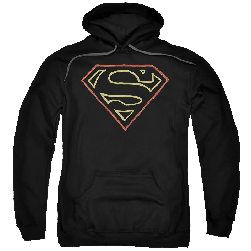 Superman Colored Shield - Pullover Hoodie Soft Wool Sweater