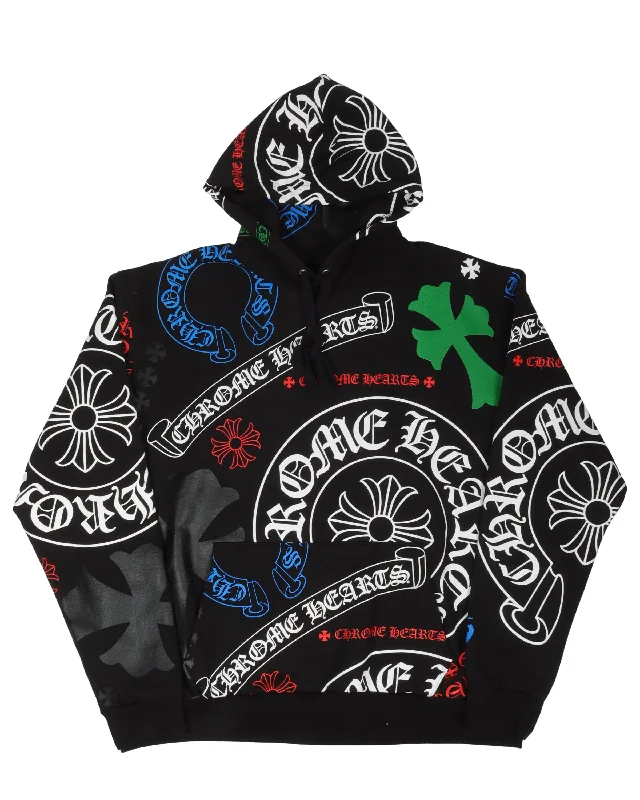Stencil Hoodie Hoodie with Crew Neck Simple Timeless