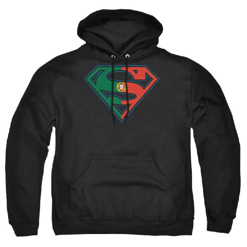 Superman Portugal Shield - Pullover Hoodie Angora Wool Cozy