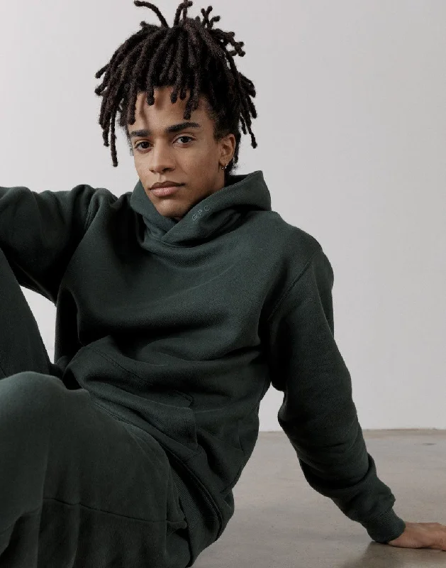 The Oversized Pullover Hoodie in Earth Green Hoodie with Button Placket Classic Preppy The Oversized Pullover Hoodie in Earth Green Hoodie with Button Placket Classic Preppy