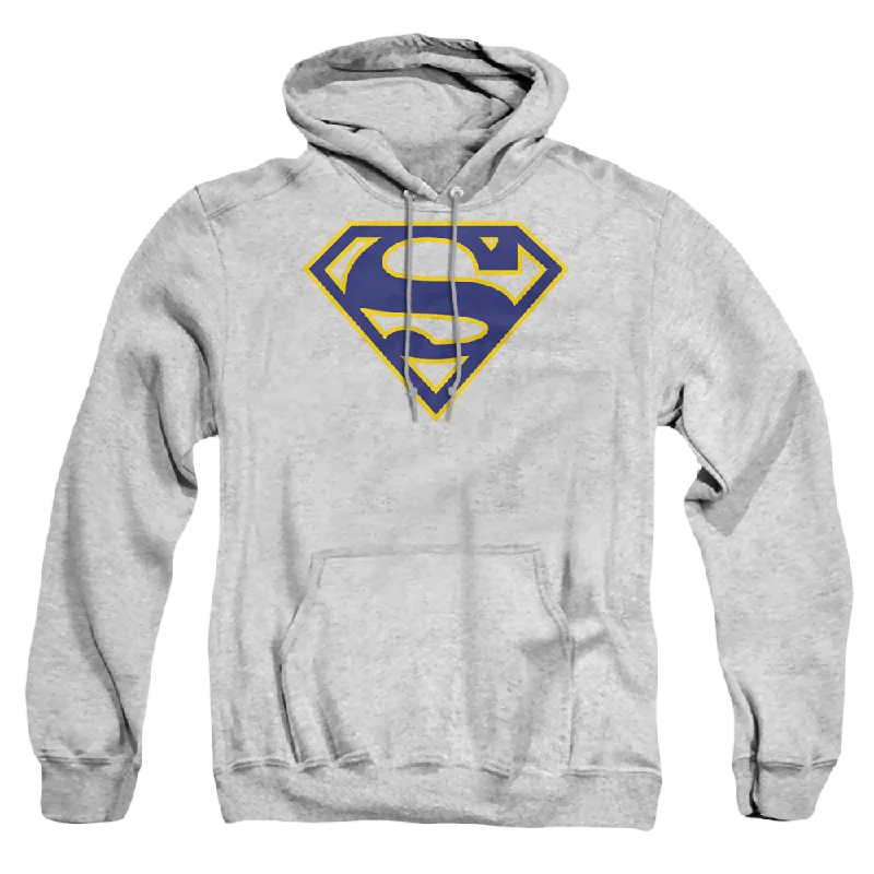 Superman Maize & Blue Shield - Pullover Hoodie Short Puff Sleeve
