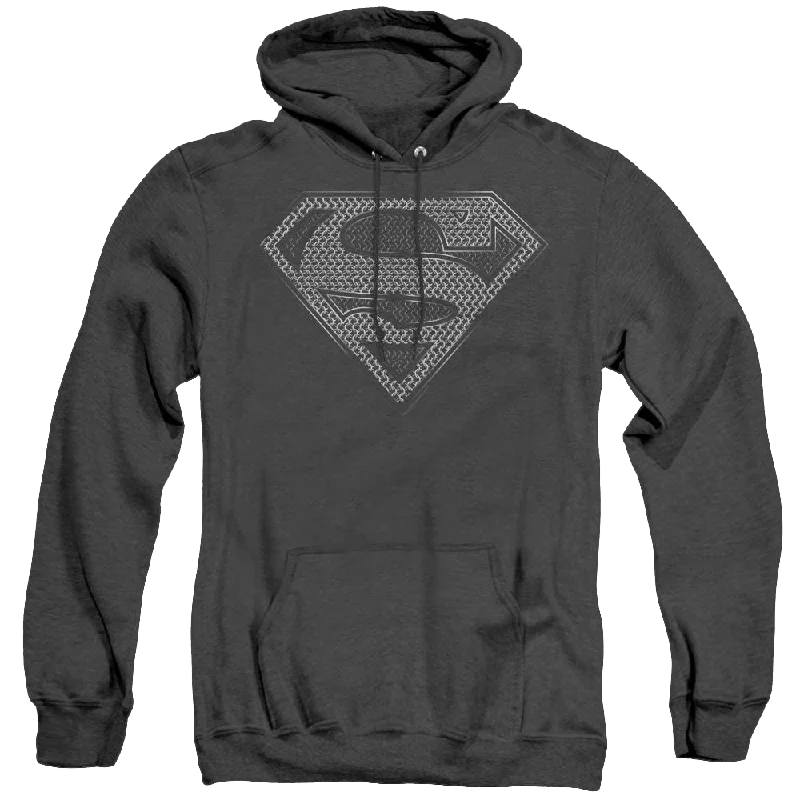 Superman Chainmail - Heather Pullover Hoodie Turtleneck Warm Pullover