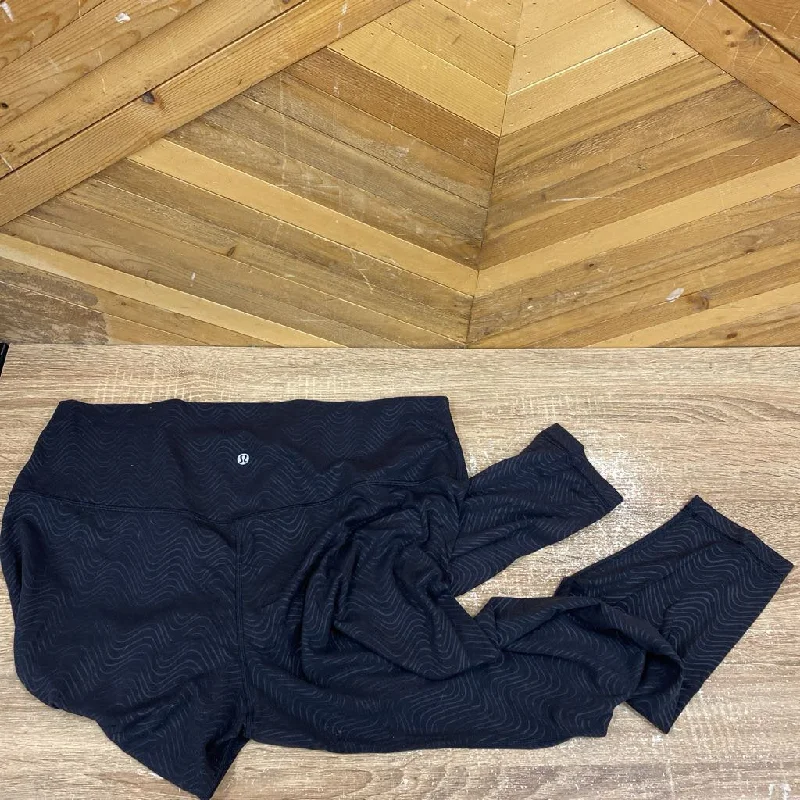 Lululemon - Women's Patterned Leggings: Black-women-20 Fashionable Stretchy Fit Leggings Lululemon - Women's Patterned Leggings: Black-women-20 Fashionable Stretchy Fit Leggings