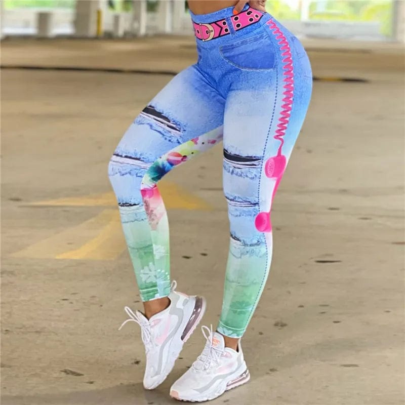 Woman Fashion Denim Yoga Pants Brand Sexy Sport Leggings Print Fitness Leggins Slim Gym Tights High Waist Leggings Sportswear Fashionable High-Rise Workout Leggings Woman Fashion Denim Yoga Pants Brand Sexy Sport Leggings Print Fitness Leggins Slim Gym Tights High Waist Leggings Sportswear Fashionable High-Rise Workout Leggings