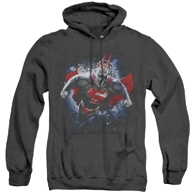 Superman Stardust - Heather Pullover Hoodie Spaghetti Sleeve Top