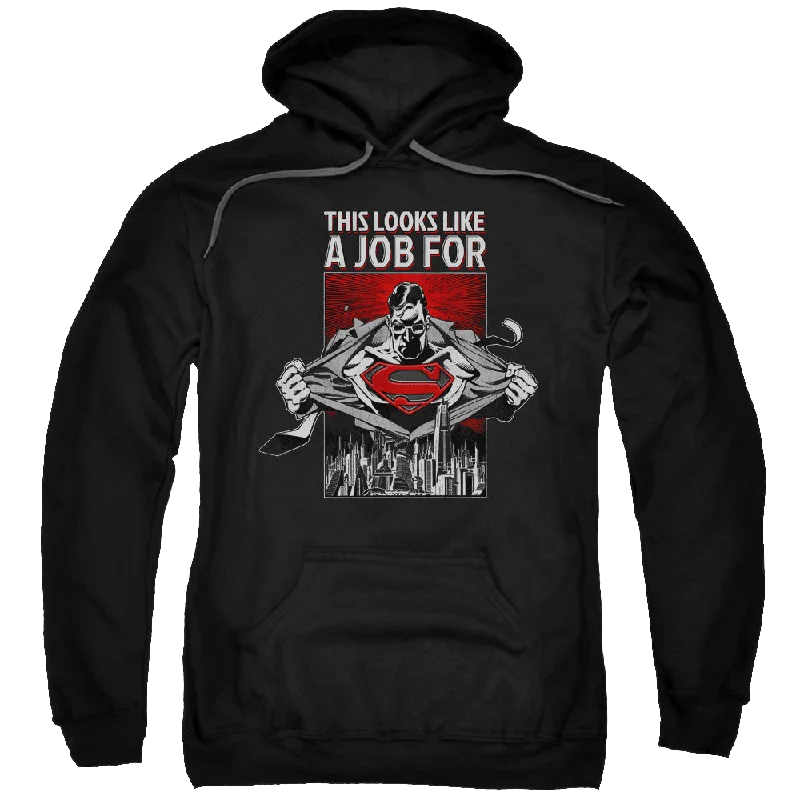 Superman Watchful Eye - Pullover Hoodie Thin Wool Pullover