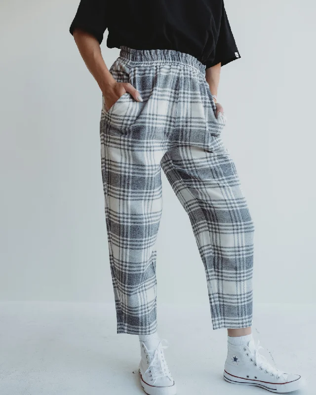 Kate Brushed Check Trousers Trousers Chinos Classic