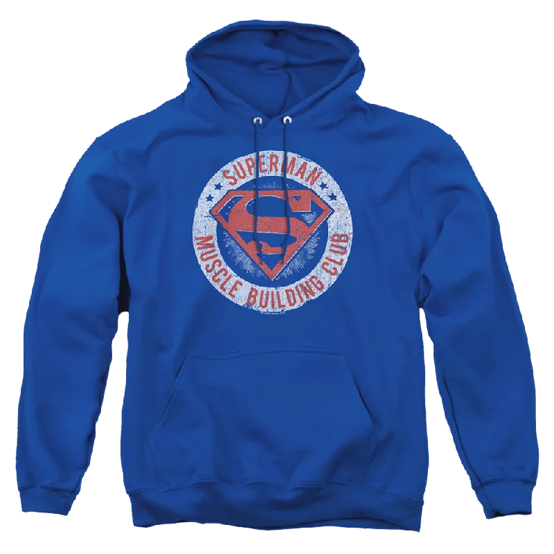 Superman Muscle Club - Pullover Hoodie Jewel Neck Pullover