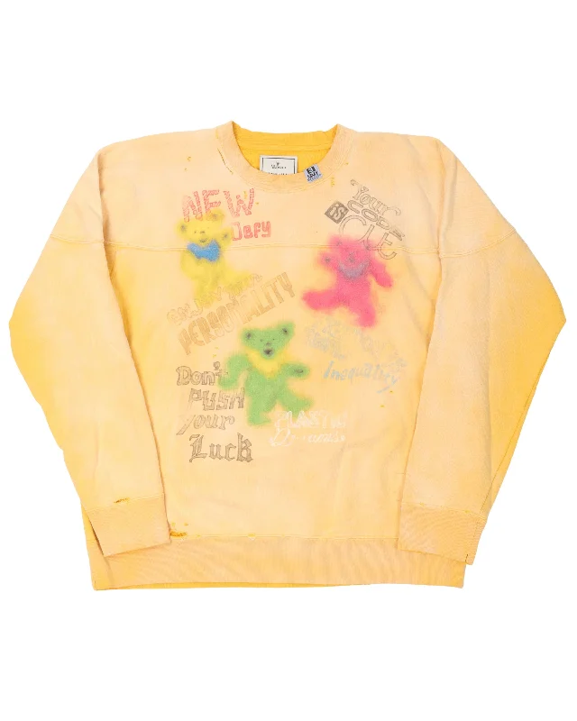 Grateful Dead Bears Sweatshirt Hoodie with Typography Text Message