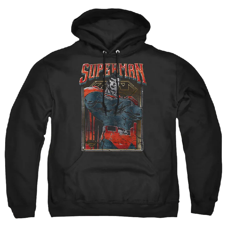 Superman Head Bang - Pullover Hoodie Bardot Neck Top