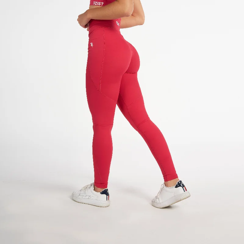 Leggings - Fuchsia Stylish Patterned Active Leggings