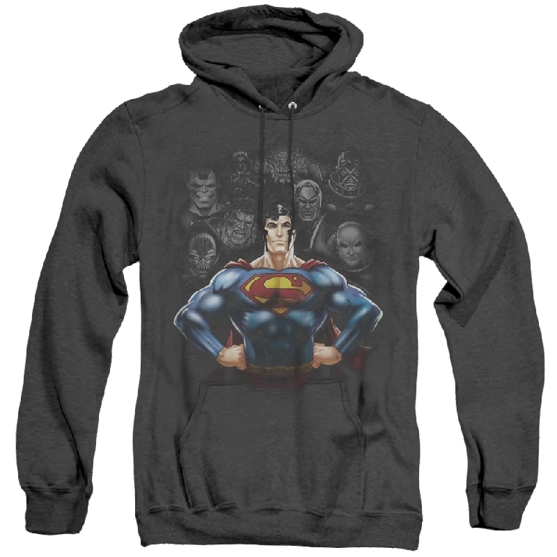 Superman Villains - Heather Pullover Hoodie Seamless Knit Pullover