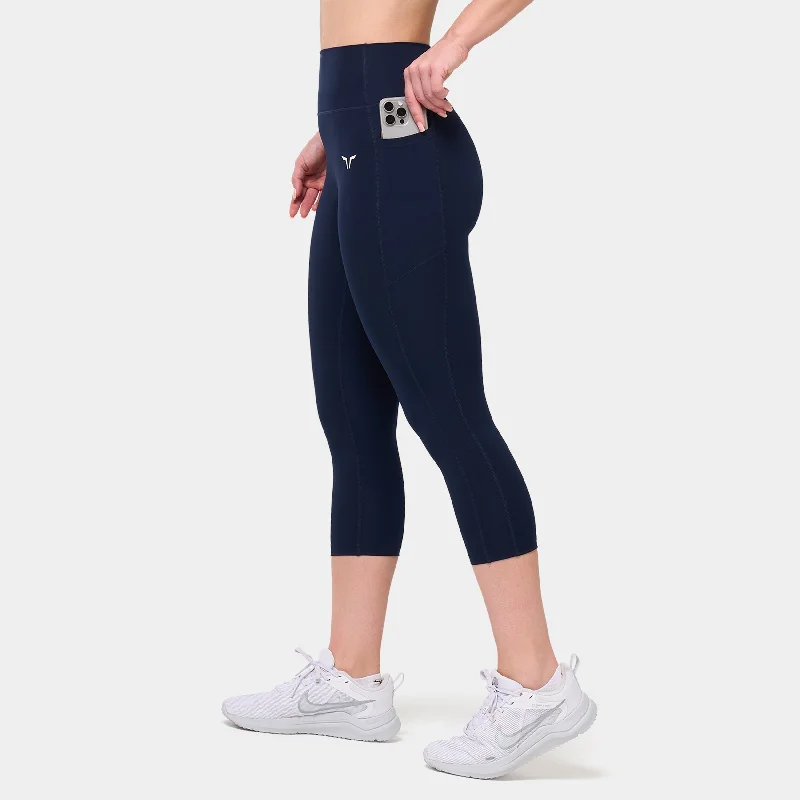 Essential ACT Leggings 21" 2.0 - Navy Elegant Black Leggings