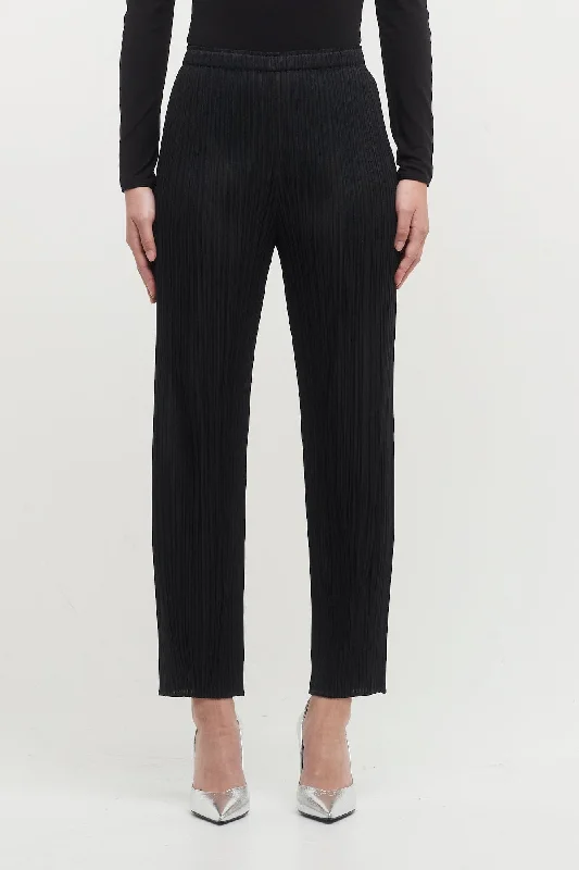 Pleats Please Issey Miyake Basics Trousers in Black Trousers Trousers Formal