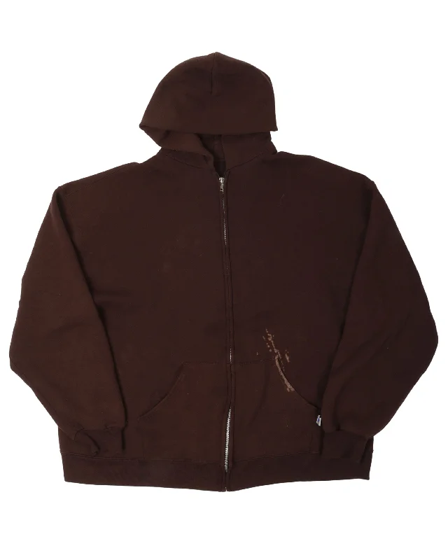 Russell Zip Up Sweatshirt Hoodie Dress Longline Feminine