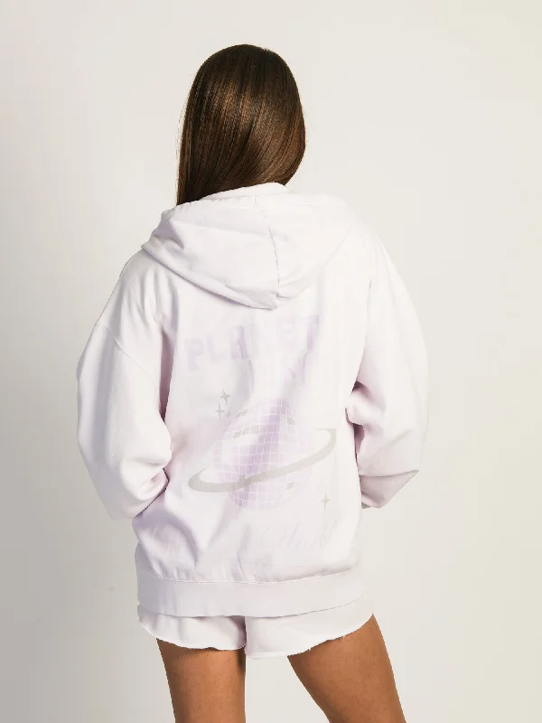 HARLOW MARIAH PRINT ZIP HOODIE - PLANET DISCO Hoodie with Emblem Brand Identity