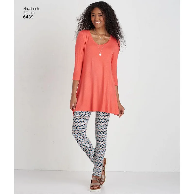 Newlook Pattern 6439 Misses' Knit Tunics with Leggings Trendy Activewear Leggings
