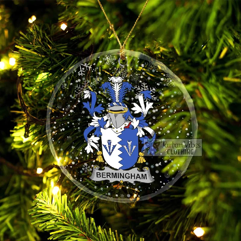 Bermingham Irish Clan Christmas Glass Ornament with Coat of Arms Asymmetrical Collar Hooded Zippered Bermingham Irish Clan Christmas Glass Ornament with Coat of Arms Asymmetrical Collar Hooded Zippered