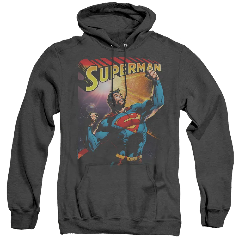 Superman Victory - Heather Pullover Hoodie Wrist Length Sleeve