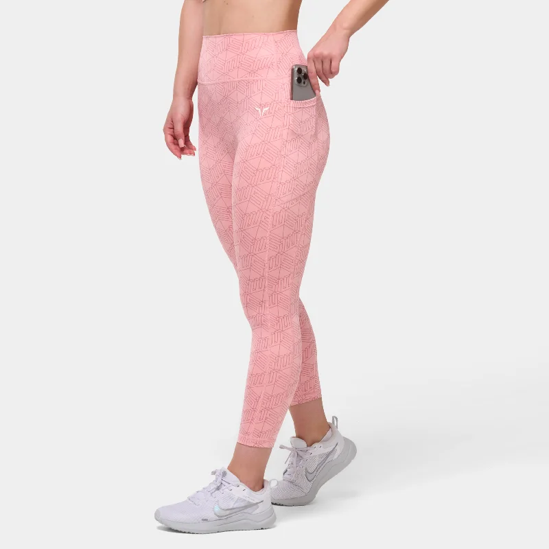 Monogram 24" Leggings - Mauvelous Print Stylish Stretch-Waist Leggings