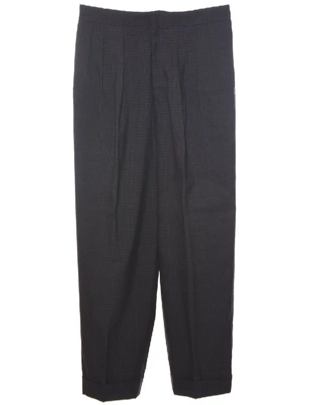 Checked Pattern Trousers - W34 L30 Trousers practical durable