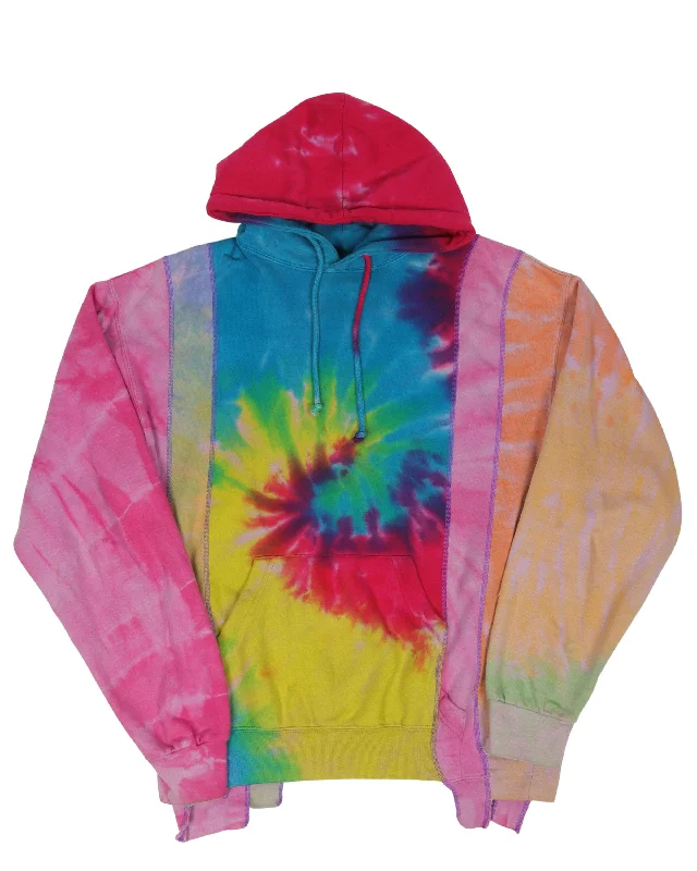 Rebuild Tie-Dye Hoodie Hoodie with Half-Zip Sporty Casual