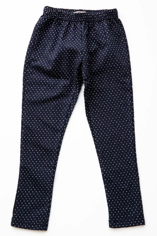 Siaomimi Navy Dot Leggings Fashionable Plus-Size Activewear