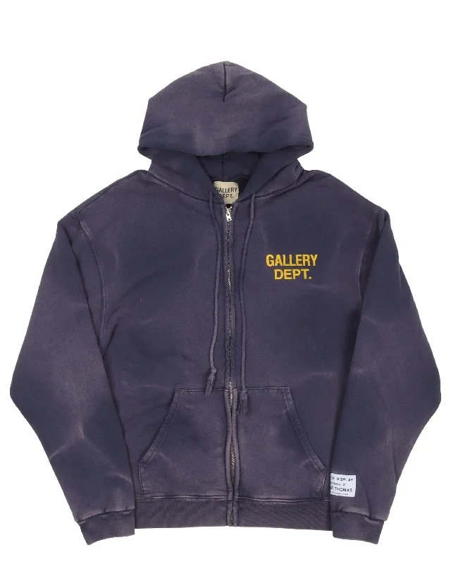 Sun Faded Zip Up Hoodie Hoodie with Oversized Fit Loose Comfortable
