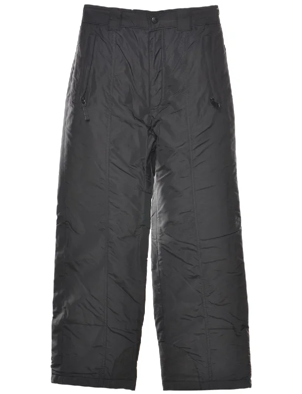 Columbia Classic Black Ski Trousers - W26 Trousers Bridal Satin