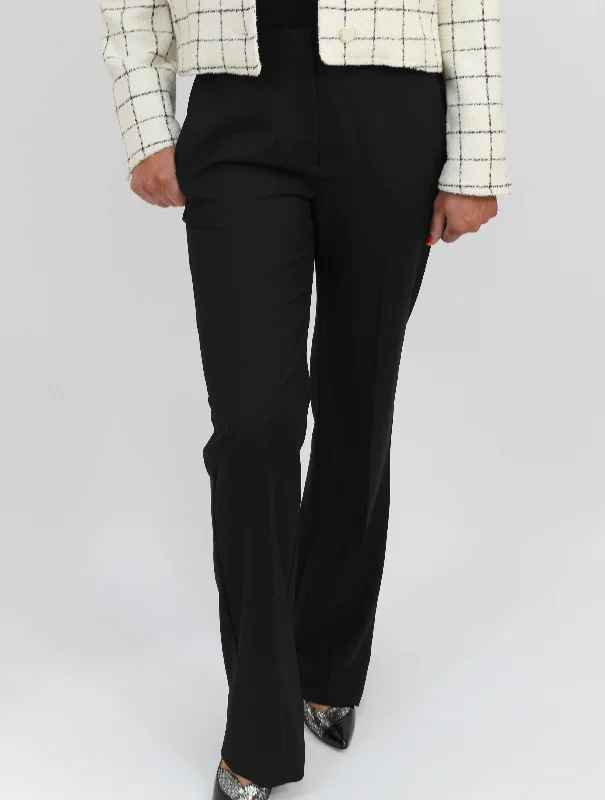 MARELLA Black Flared Trousers Trousers Versatile Stylish