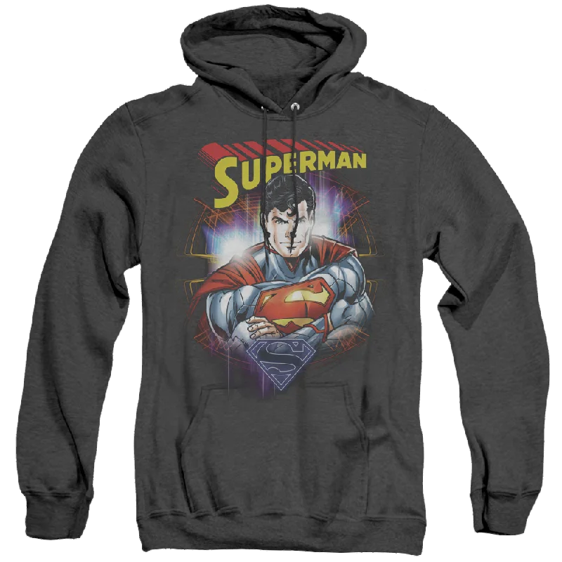 Superman Glam - Heather Pullover Hoodie Wide Sleeve Pullover