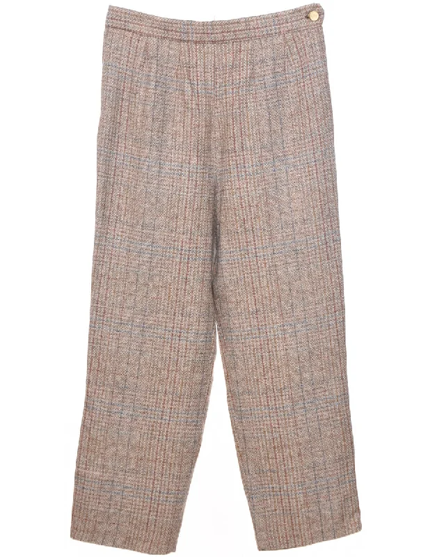 Checked Pattern Trousers - W32 L27 Trousers New Arrival