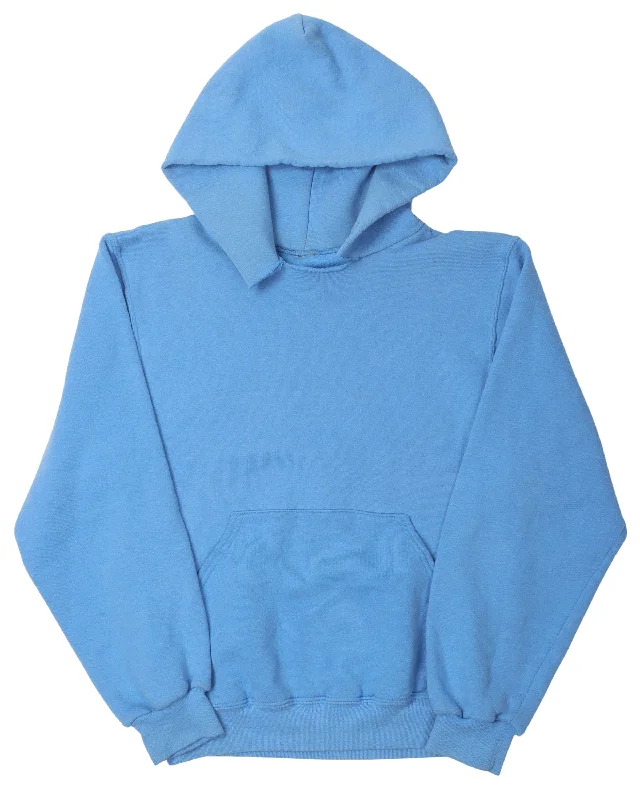 Russell Baby Blue Hoodie Hoodie with Hem Ribbing Snug Secure