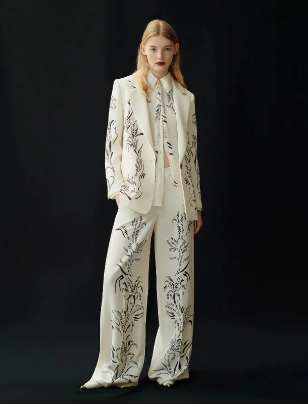 MARELLA Print Palazzo Trousers Trousers Business Professional