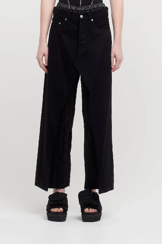 Junya Watanabe Pleated Trouser with Denim Details Trousers Yoga Stretchy