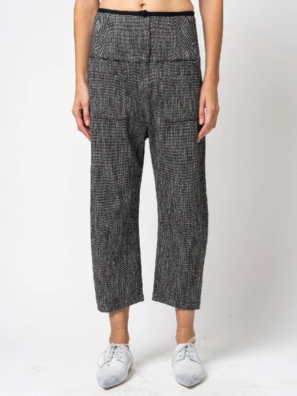 Micro-Patterned Low Crotch Trousers Trousers Chinos Classic