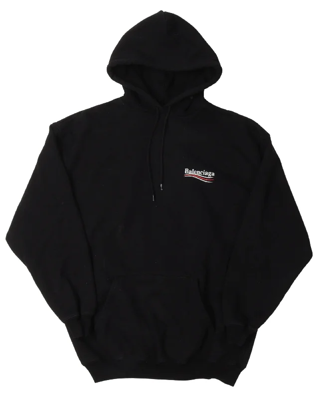 Campaign Hoodie Hoodie with Hem Detail Decorative Unique