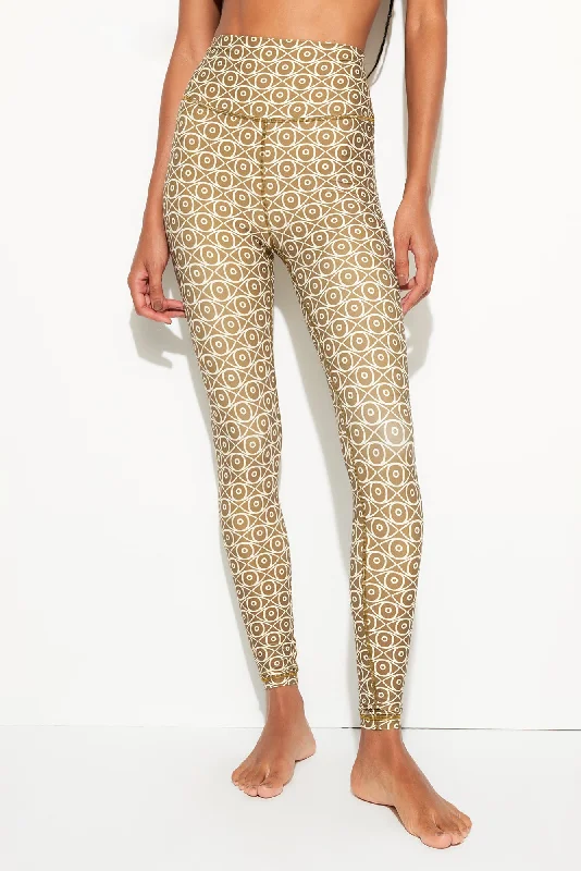 NirvanaTech Mystic Eye Lotus 7/8 Legging Elegant Sheer Leggings