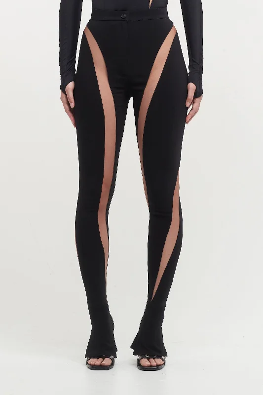 Mugler Crepe Spiral Trousers Trousers Canvas Durable