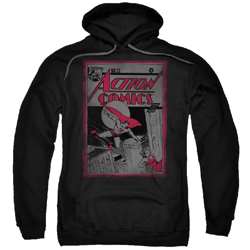Superman Action Comics 23 - Pullover Hoodie One Shoulder Top