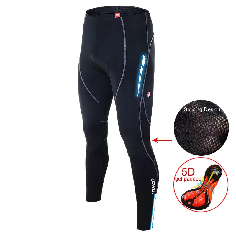 Men Long Cycling Pants Mtb Bike Trousers Mens Bicycle Shorts Gel Padded 5d Sportswear Reflective Tights Shorts Cycle Clothing Trousers Tapered Slim Fit