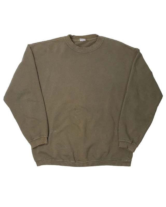 Crewneck Sweatshirt Hoodie with Hem Contrast Bold Stylish