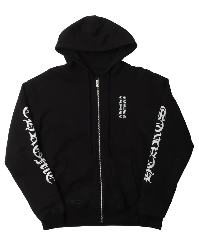 Eye Chart Logo Thermal Zip Up Hoodie Hoodie with Ribbed Cuffs Snug Fit Comfort