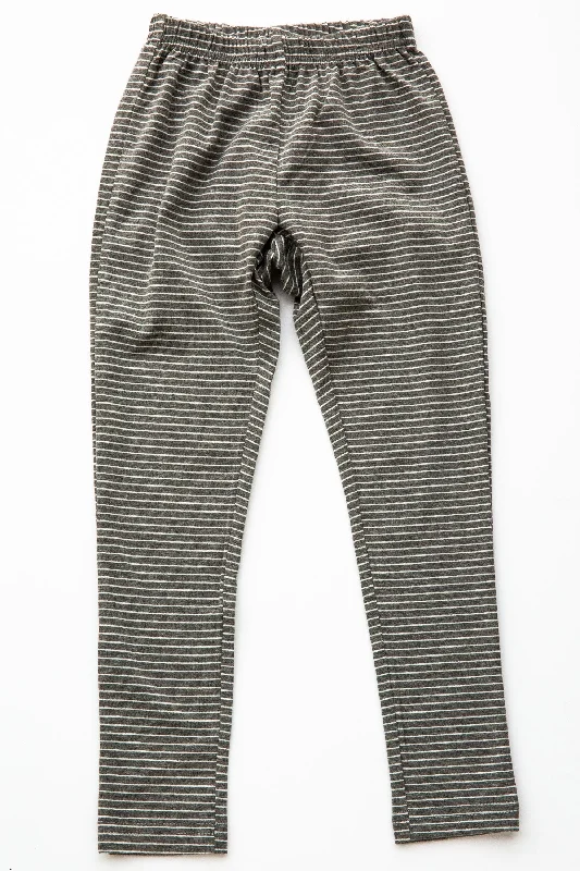 Siaomimi Charcoal Stripe Leggings Stylish Sweat-Proof Leggings