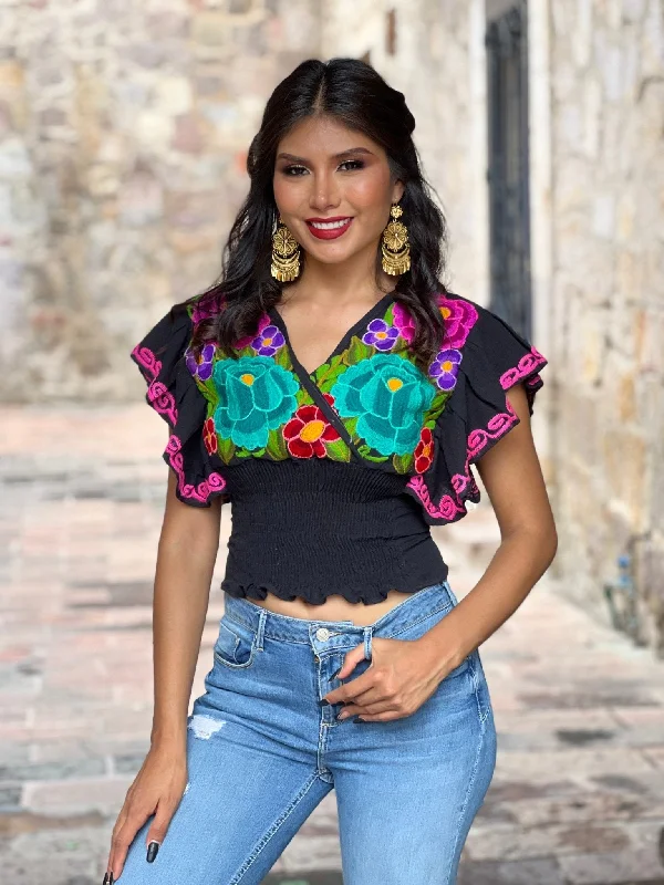 Mariposa Crop Top Rayon Fabric Velvet Fabric Corduroy Fabric