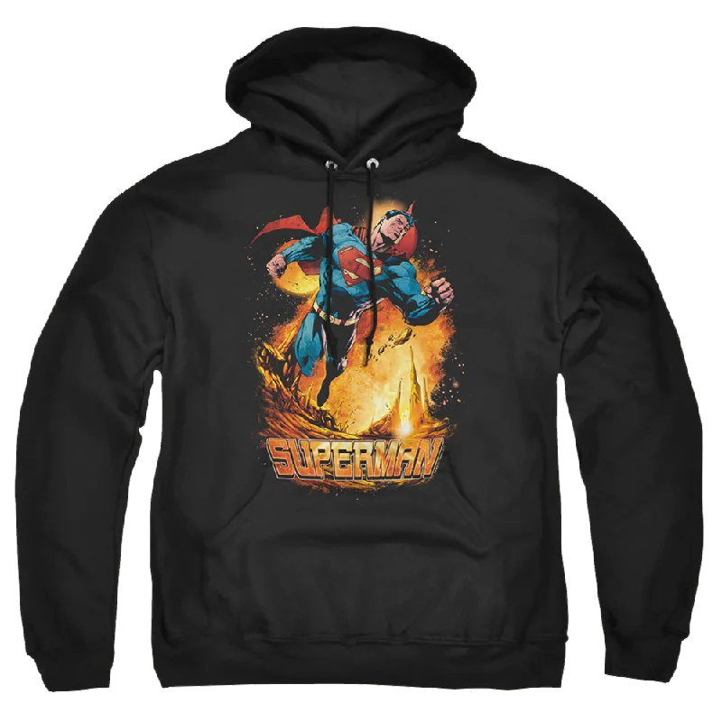 Superman Space Case - Pullover Hoodie Scalloped Neck Pullover
