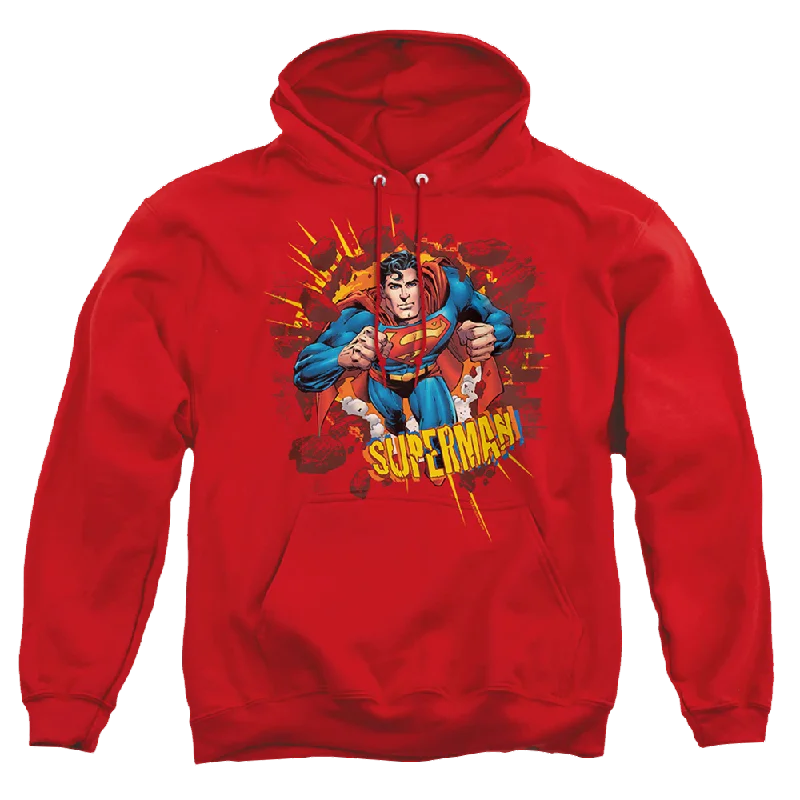 Superman Sorry About The Wall - Pullover Hoodie Scalloped Neck Pullover