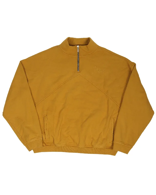 Half Zip Sweatshirt Hoodie with Bell Sleeves Flared Feminine