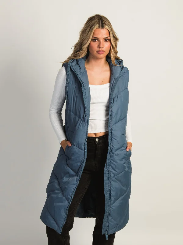 B.YOUNG BOMINA LONG VEST WITH HOODIE Hoodie with Pocket Utility Practical