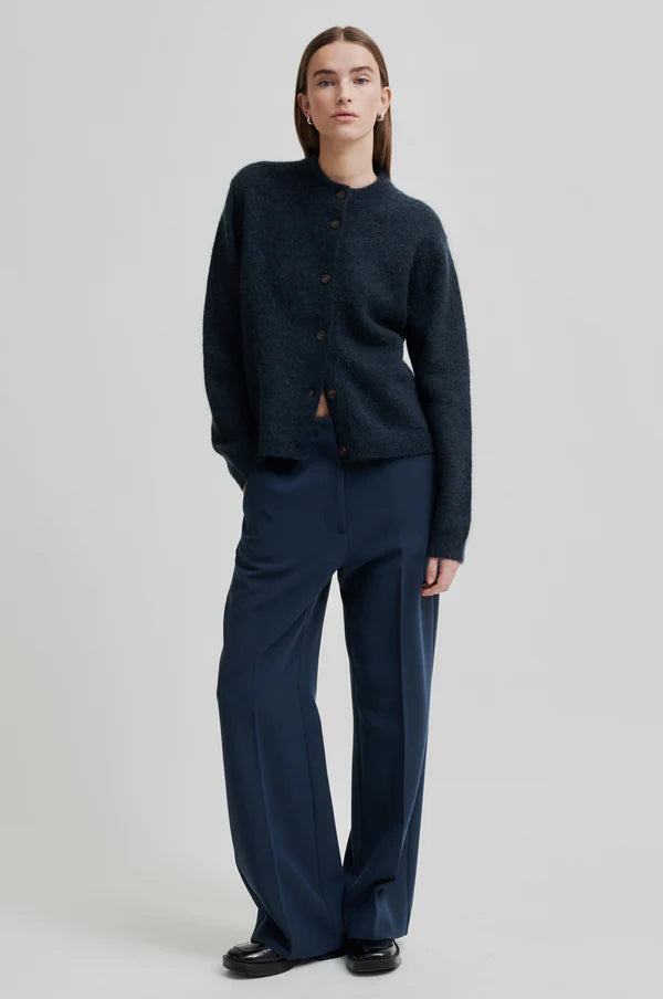 EVIE classic trousers blauw Trousers Summer Linen